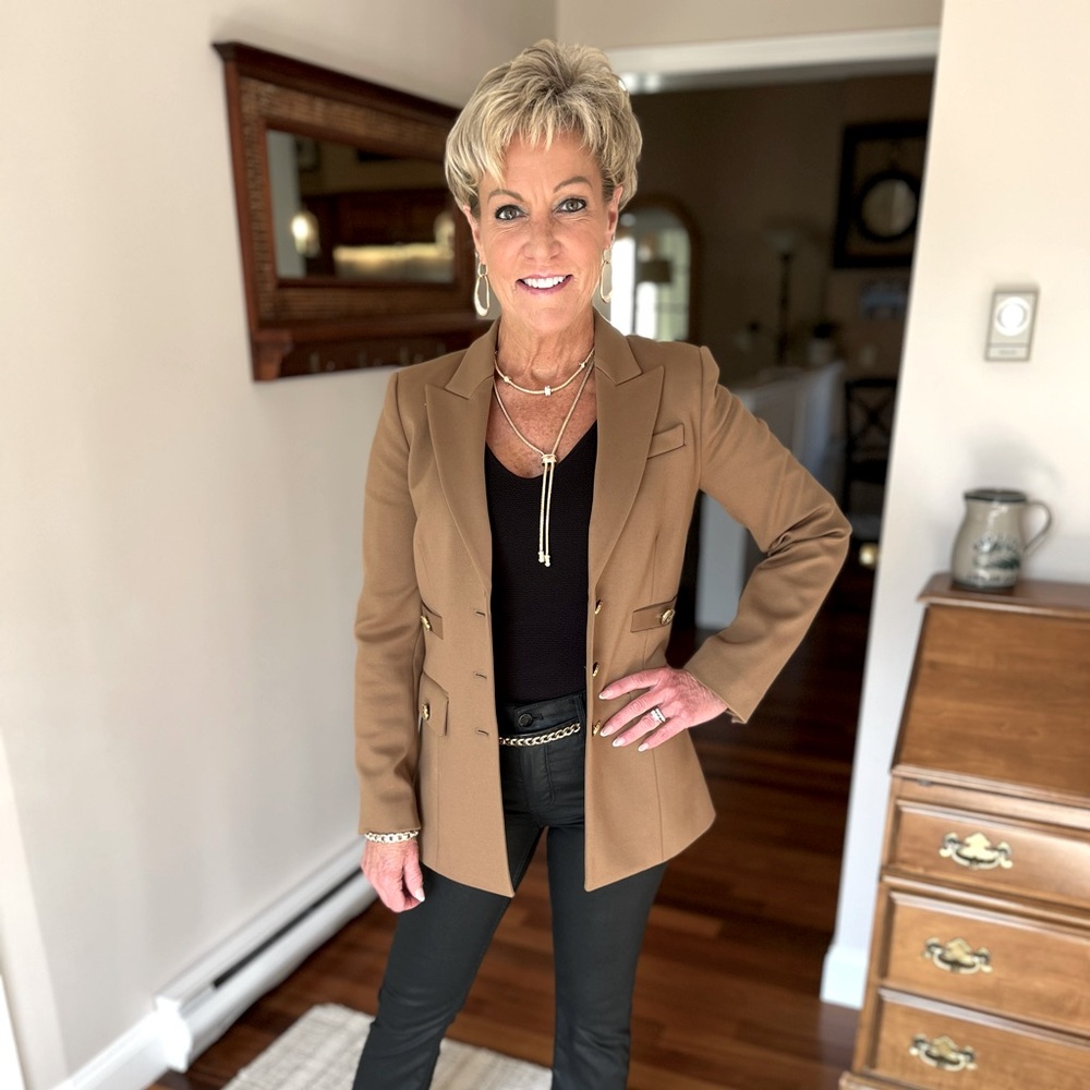 White House Black Market Camel Military Blazer,
Size 00. No Sign of Wear!